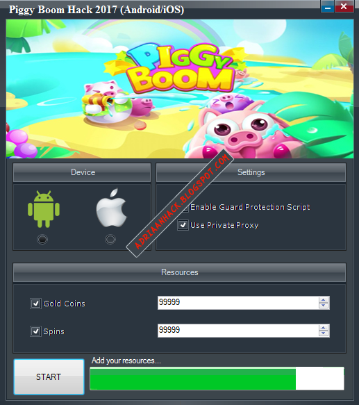 Piggy Boom hack without verification Coins Gold Spins